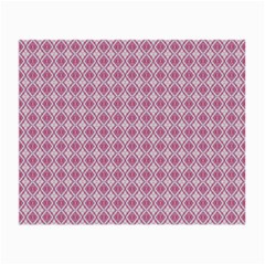 Argyle Light Red Pattern Small Glasses Cloth by BrightVibesDesign