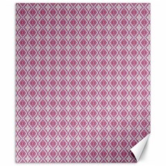 Argyle Light Red Pattern Canvas 8  X 10  by BrightVibesDesign