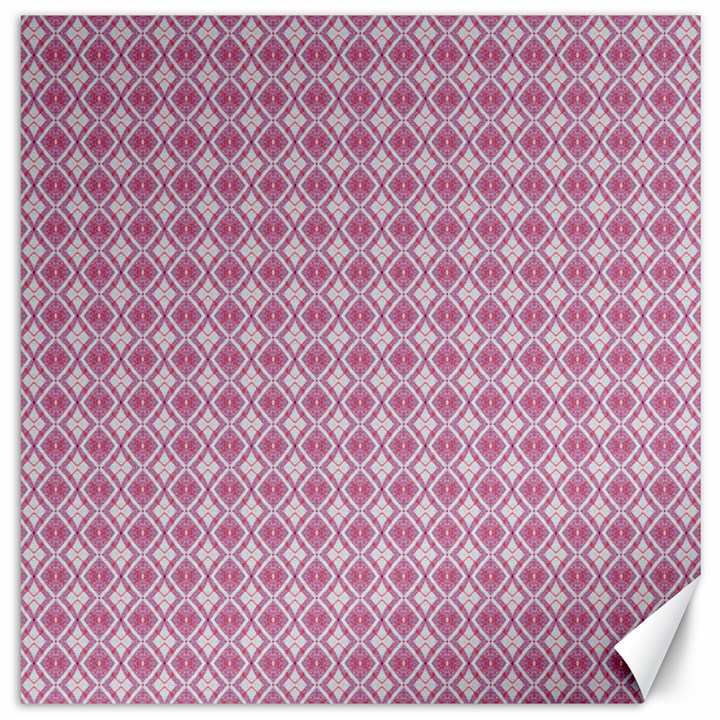 Argyle Light Red Pattern Canvas 20  x 20 