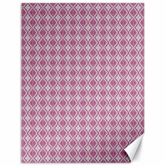 Argyle Light Red Pattern Canvas 18  X 24  by BrightVibesDesign