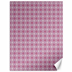 Argyle Light Red Pattern Canvas 36  X 48  by BrightVibesDesign