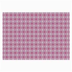 Argyle Light Red Pattern Large Glasses Cloth (2 Sides) by BrightVibesDesign