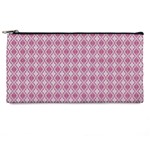 Argyle Light Red Pattern Pencil Cases Front