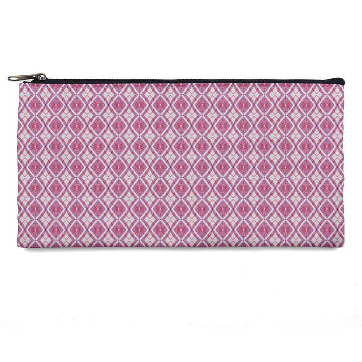 Argyle Light Red Pattern Pencil Cases