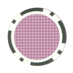 Argyle Light Red Pattern Poker Chip Card Guard (10 Pack) by BrightVibesDesign