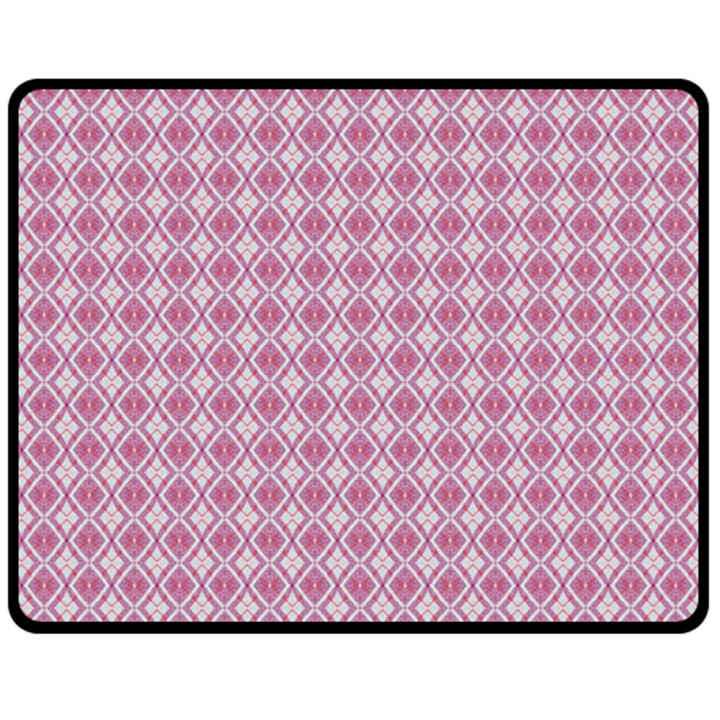 Argyle Light Red Pattern Fleece Blanket (Medium) 