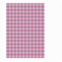 Argyle Light Red Pattern Large Garden Flag (two Sides) by BrightVibesDesign