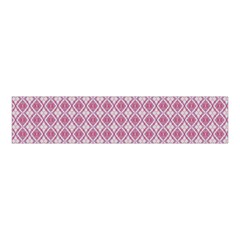 Argyle Light Red Pattern Velvet Scrunchie by BrightVibesDesign