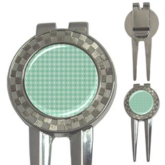 Argyle Light Green Pattern 3-in-1 Golf Divots by BrightVibesDesign