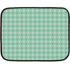 Argyle Light Green Pattern Double Sided Fleece Blanket (mini)  by BrightVibesDesign