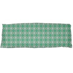 Argyle Light Green Pattern Body Pillow Case (dakimakura) by BrightVibesDesign