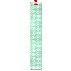 Argyle Light Green Pattern Large Book Marks by BrightVibesDesign