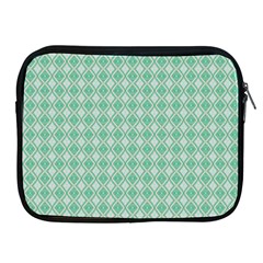 Argyle Light Green Pattern Apple Ipad 2/3/4 Zipper Cases by BrightVibesDesign