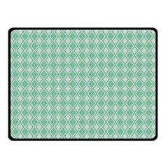 Argyle Light Green Pattern Double Sided Fleece Blanket (small) 