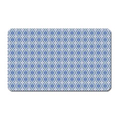 Argyle Light Blue Pattern Magnet (rectangular) by BrightVibesDesign