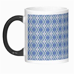 Argyle Light Blue Pattern Morph Mugs by BrightVibesDesign