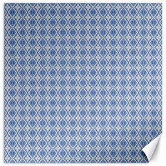 Argyle Light Blue Pattern Canvas 12  x 12 