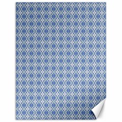 Argyle Light Blue Pattern Canvas 12  x 16 