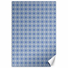 Argyle Light Blue Pattern Canvas 20  X 30  by BrightVibesDesign