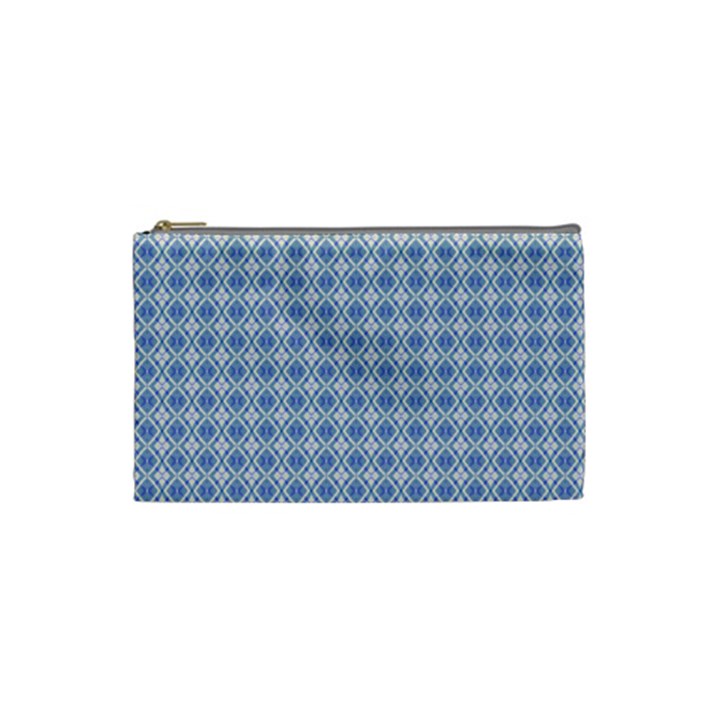 Argyle Light Blue Pattern Cosmetic Bag (Small)