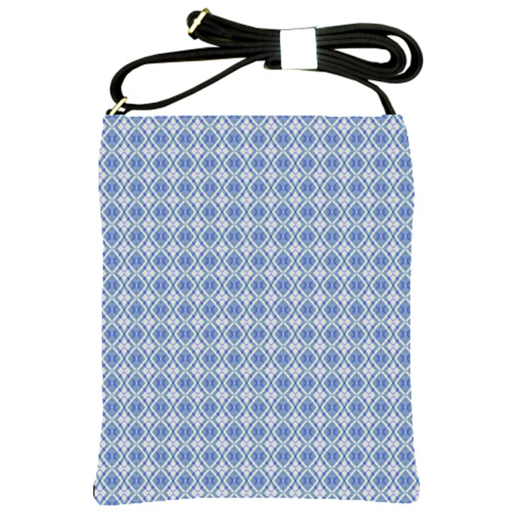 Argyle Light Blue Pattern Shoulder Sling Bag