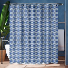 Argyle Light Blue Pattern Shower Curtain 60  X 72  (medium)  by BrightVibesDesign