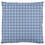 Argyle Light Blue Pattern Large Cushion Case (One Side) Front