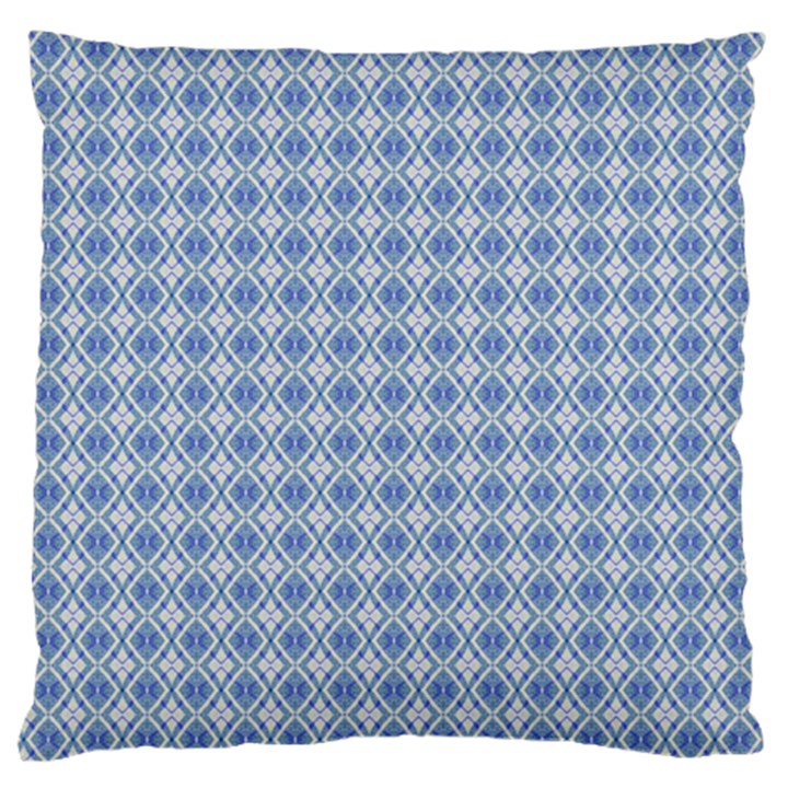 Argyle Light Blue Pattern Large Cushion Case (One Side)