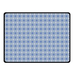 Argyle Light Blue Pattern Double Sided Fleece Blanket (small) 