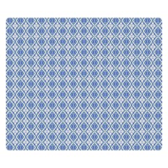 Argyle Light Blue Pattern Double Sided Flano Blanket (small)  by BrightVibesDesign