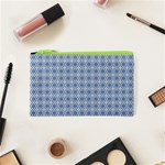 Argyle Light Blue Pattern Cosmetic Bag (XS) Front