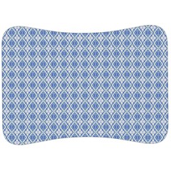 Argyle Light Blue Pattern Velour Seat Head Rest Cushion