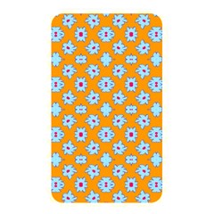 Modern Blue Flowers  On Orange Memory Card Reader (rectangular)