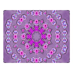 Beautiful Floral Wreaths And Flowers Around The Earth Double Sided Flano Blanket (large)  by pepitasart