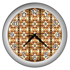 Nr-2 Colorful Wall Clock (silver) by ArtworkByPatrick