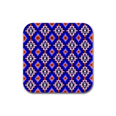 Nr-7 Colorful Rubber Square Coaster (4 Pack)  by ArtworkByPatrick