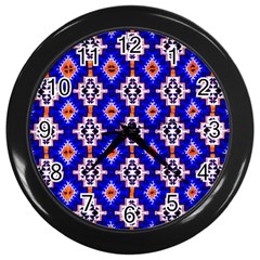 Nr-7 Colorful Wall Clock (black) by ArtworkByPatrick