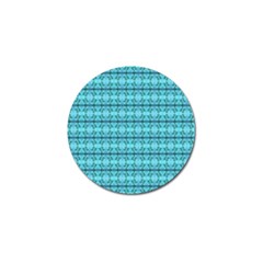 Cute Flowers Vines Pattern Pastel Turquoise Golf Ball Marker by BrightVibesDesign