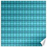 Cute Flowers Vines Pattern Pastel Turquoise Canvas 12  x 12  11.4 x11.56  Canvas - 1