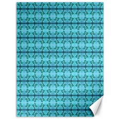 Cute Flowers Vines Pattern Pastel Turquoise Canvas 36  X 48  by BrightVibesDesign