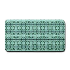 Cute Flowers Vines Pattern Pastel Green Medium Bar Mats by BrightVibesDesign