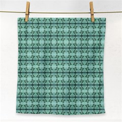 Cute Flowers Vines Pattern Pastel Green Face Towel by BrightVibesDesign