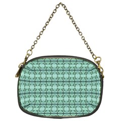 Cute Flowers Vines Pattern Pastel Green Chain Purse (one Side) by BrightVibesDesign