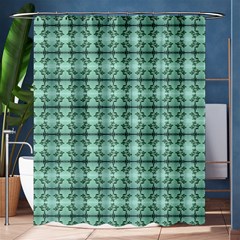 Cute Flowers Vines Pattern Pastel Green Shower Curtain 60  X 72  (medium)  by BrightVibesDesign