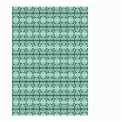 Cute Flowers Vines Pattern Pastel Green Small Garden Flag (two Sides) by BrightVibesDesign