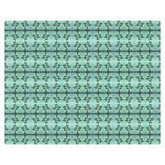 Cute Flowers Vines Pattern Pastel Green Double Sided Flano Blanket (medium)  by BrightVibesDesign