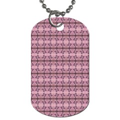 Cute Flowers Vine Pattern Pastel Coral Dog Tag (one Side) by BrightVibesDesign