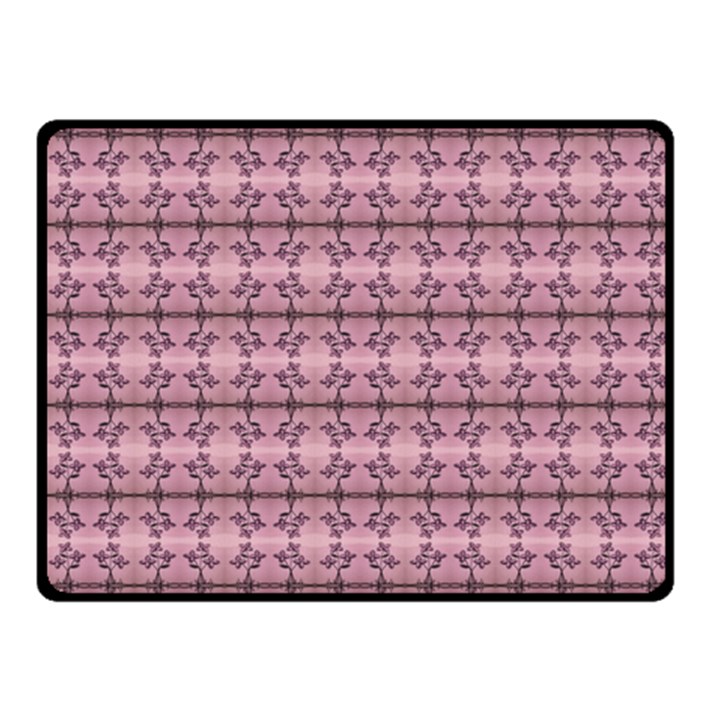 Cute Flowers Vine Pattern Pastel Coral Fleece Blanket (Small)