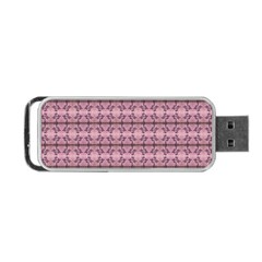 Cute Flowers Vine Pattern Pastel Coral Portable Usb Flash (one Side) by BrightVibesDesign