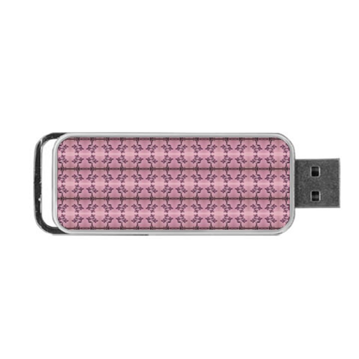 Cute Flowers Vine Pattern Pastel Coral Portable USB Flash (One Side)